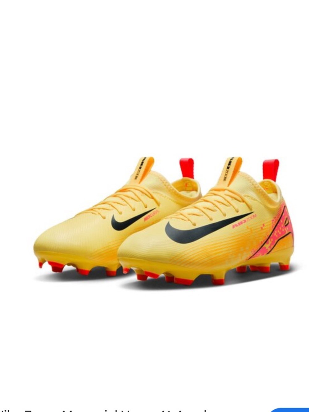 Nike Yellow Soccer Cleats with Black Swoosh and Accents - Picture 2 of 11